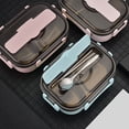 thumbnail image 6 of Safeglitz Stainless Steel Lunch Box with Thermal Insulation, Leakproof Bento Container for Hot & Cold Food, Stackable Eco-Friendly Food Storage for Office, Travel & Outdoor (Pink), 6 of 9