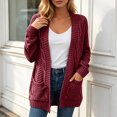 thumbnail image 2 of Arlun Women's Cable Knit Open Front Cardigans Loose Soft Thermal Comfortable Boyfriend Style Cardigan Sweaters 2026 Fall Winter Knitted Outerwear with Pockets, 2 of 5