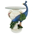 thumbnail image 2 of Design Toscano Staverden Castle Peacock Sculptural Glass-Topped Table, 2 of 5