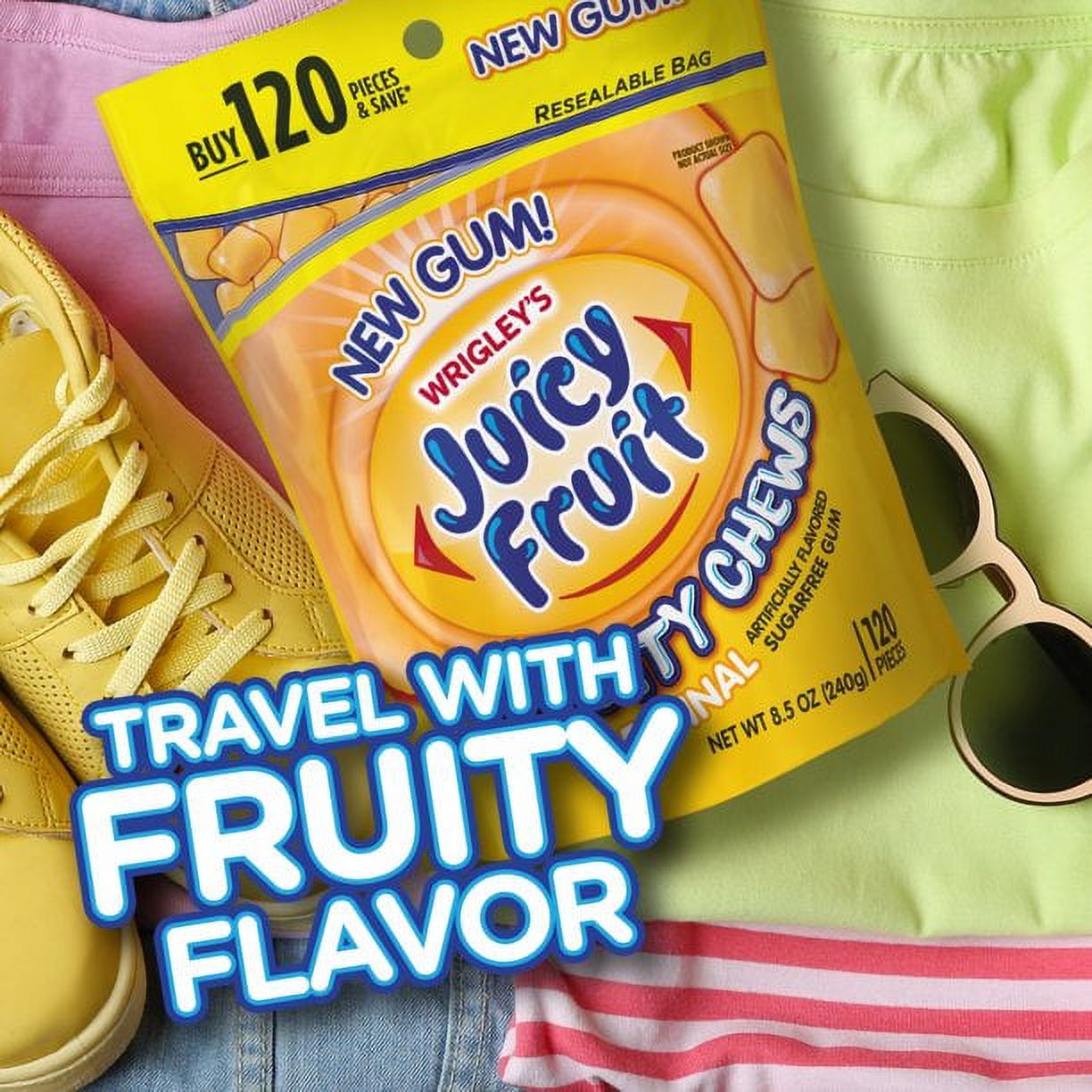 Juicy Fruit Chewing Gum, Value Pack - 120 Ct Bulk Gum Bag - image 4 of 13