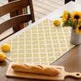 thumbnail image 3 of Placemats Set of 4, Yellow Morocco Texture Place Mats Geometric Tablemats Washable Placemat Table Decoration for Kitchen Table Dinner Party Home Decor Indoor Outdoor 13x19 Inch, 3 of 9