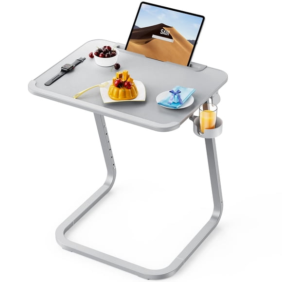 Mesa Bandeja para TV SAIJI Extra Grande y Resistente con Inclinación y Altura Ajustable
