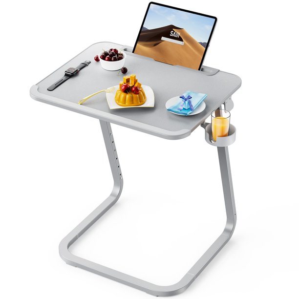 Mesa Bandeja para TV SAIJI Extra Grande y Resistente con Inclinación y Altura Ajustable