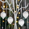 thumbnail image 5 of Timeless Classic Glass Tree OrnamentColor: White & Silver Size: 3"x3"x3"Boxed Set of 4, 5 of 8