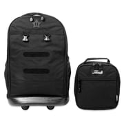 J World Boys And Girls Duo 18 Rolling Backpack And Lunch Bag For School And Travel, Black