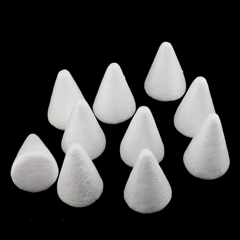 20 Pieces Cone Shaped Decor Polystyrene Material for Kids Crafts 