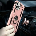 thumbnail image 3 of CoverON For Apple iPhone 13 Pro Max Ring Case, Kickstand Rugged Phone Cover Magnetic Car Mount Compatible - Rose Gold Pink, 3 of 10