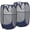 Navy Blue, variant on Black Large Collapsible Laundry Basket Foldable Mesh Pop Up Hamper with Handles for Laundry Room, Bathroom, Kids Room, College Dorm, Travel, Camping, Gift Basket