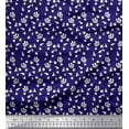 thumbnail image 1 of Soimoi Poly Georgette Fabric Leaves & Floral Block Print Fabric by The Yard 52 Inch Wide, 1 of 4
