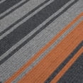 thumbnail image 3 of FZ29R108X144S Frazada Stripe - Charcoal & Orange 9'x12' Rug, 70% Polypropylene/20% Wool/10% Acrylic - Rectangle., 3 of 3