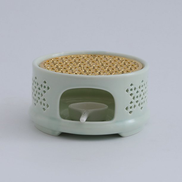 Tetera de estilo japonés con aislamiento térmico para el hogar, tetera con forma de flor, horno hueco, temperatura de color variable, estufa de té, velas, restaurante, hotel