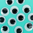 Hello Hobby Large Black and White Plastic Wiggly Eyes, 12Pack