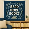 thumbnail image 2 of ViciArt Read More Books Polyester Tapestry, 51"x60" Cozy Literary Wall Hanging, Book Lover Decor for Reading Nooks, 2 of 4