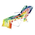 thumbnail image 2 of Lounge Chair Cover Microfiber Beach Chair Cover，Microfiber Chaise Lounge Chair Towel Covers for Sun Lounger Pool Sunbathing Beach Hotel Vacation,Easy to Carry Around,No Sliding,Tie-Dye, 2 of 6