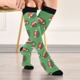 thumbnail image 5 of FORMRS Womens Knee High Socks Casual Long Thick Travel Daily Wear, 2 Pairs, American Footballs, 5 of 6