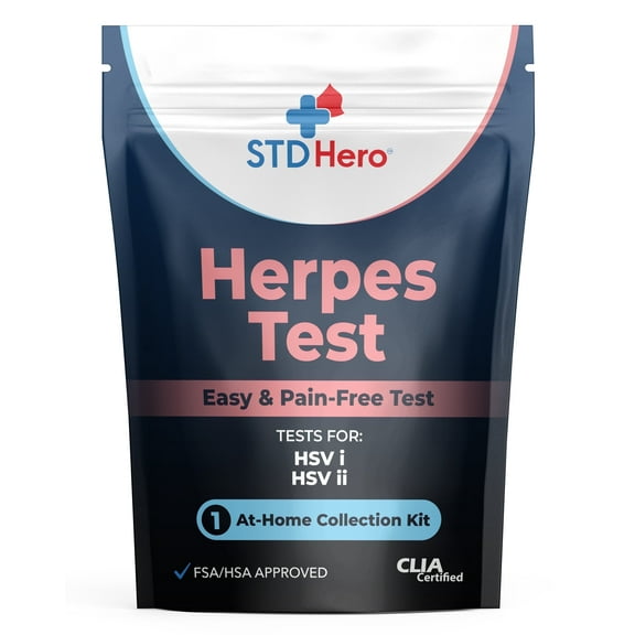 STD Hero At-Home Herpes Test Kit – Easy HSV Screening with Discreet Sample Collection