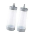 thumbnail image 3 of 2 botellas exprimibles para condimentos, transparentes, reutilizables, de alimenticio, para condimentar aceite, restaurantes, cocinas y picnics. Gris, 3 of 8