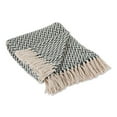 thumbnail image 2 of Hunter Green  Zig-Zag Cotton Throw 50x60 with a 2.5-inch fringe, 2 of 5