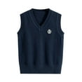 thumbnail image 5 of Gvdentm Sweater Clothes for Girls Boys Sweater Vest Unisex Cable Knit Cotton Toddler Uniform Vest for Little Big Childrens Kids Teenage Girls(Navy,13-15 Years), 5 of 5