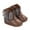 Coffee, variant on Ankle Boots Toddler Cowboy Boots for Boys Girls Baby Infant Cowgirl Boots Round Toe All Seasons (Infant/Toddler) Blue,6-12 Months