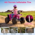 thumbnail image 4 of WOWEHICLE 24V 4WD Kids Ride On ATV, 800W Electric 4-Wheeler with 2 Seats, Max 5 MPH, Ages 3-8, Pink, 4 of 7