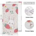 thumbnail image 2 of Rabbits with Berries Flowers Leaves Hand Towel Absorbent Bath Towels for Bathroom Sports Gym 28" x 14" Set of 2, 2 of 8