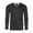 Black, variant on ZIMEGO Men’s Long Sleeve Layered V-Neck Cuff Hemline Fashion Casual Athletic Henley Shirts Tee
