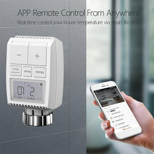 Tuya Smart ZigBee Radiator Actuator TRV Programmable Thermostatic Radiator Valve App Remote Temperature Controller