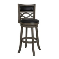 New Classic Furniture Manchester 29" Wood Bar Stool in Olive Gray/Black