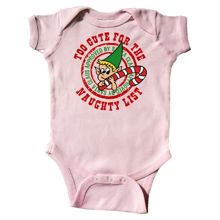 

Inktastic Too Cute Naughty List Gift Baby Boy or Baby Girl Bodysuit