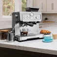 thumbnail image 2 of Kenmore Espresso Machine With Grinder & Milk Frother, Stainless Steel, 2 of 5