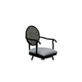 thumbnail image 3 of Outdoor Patio Swivel Extra Tall 34" Bar Stool - Adelle - Coco Taupe- black metal, 3 of 3