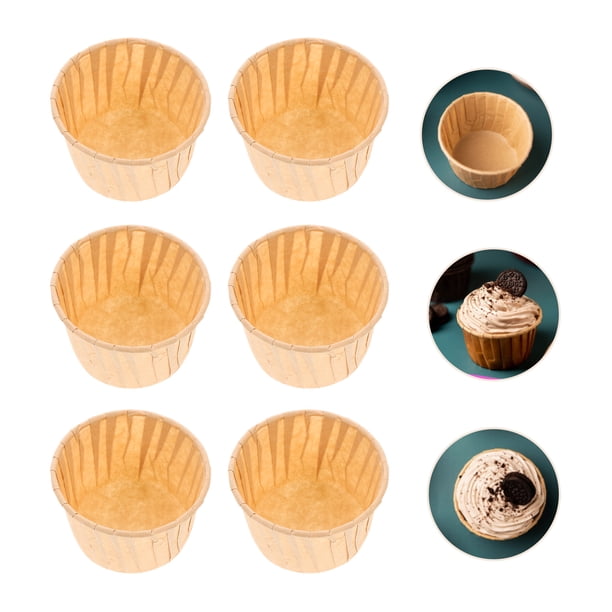50 Pièces Caissettes Cupcake Or - Moules à Muffins Papier Alimentaire - Idéal Anniversaire Noël Mariage