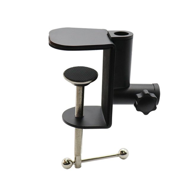 Base en Métal Lampe de Table I-Clip Support Cantilever Base de Bureau Support Fixe Clip Noir
