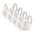 thumbnail image 2 of Sports Bras for Women Multipack Plus Size 4Pc No Steel Ring Lactation Bra Back Adjustment Yoga Running Bra White L-7XL, 2 of 3