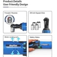 thumbnail image 3 of Mistaha 12V Cordless Electric Ratchet Wrench Kit with LED Light - High Torque Power Tool for Nuts and Bolts, Ergonomic Design, Forward/Reverse Switch, 2 Batteries & Fast Charger Included, 7 Sockets,, 3 of 5