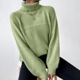thumbnail image 2 of Chandail-Over Décontracté Surdimensionné en Tricot Côtelé pour Femmes Manches Longues Col Rond Hauts Automne Hiver Mode Confortable Doux Chaud, 2 of 5