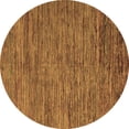 thumbnail image 1 of Ahgly Company Indoor Round Abstract Brown Modern Area Rugs, 3' Round, 1 of 4