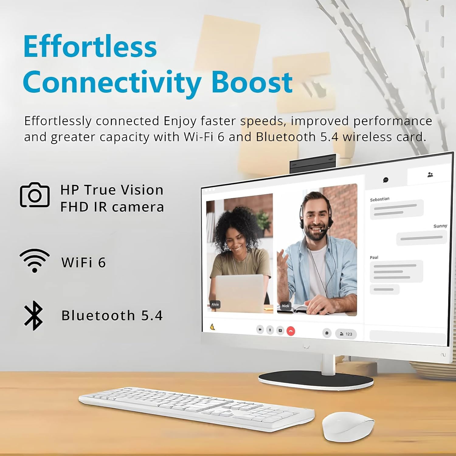 HP 27 All-in-One Desktop PC, Touch FHD 27" IPS Copilot AI PC Computer, AMD Ryzen AI 7 350(8-core), 32GB DDR5 RAM, 2TB SSD, Wi-Fi 6, Webcam, Windows 11 Pro, Bundle with USB HUB