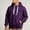 Purple, variant on Men's Vintage Graphic Letter Hoodies Long Sleeve thermal Drawstring Hooded Sweatshirts Spring Fall Oversized Pullovers with Kangaroo Pocket Size 4XL Black