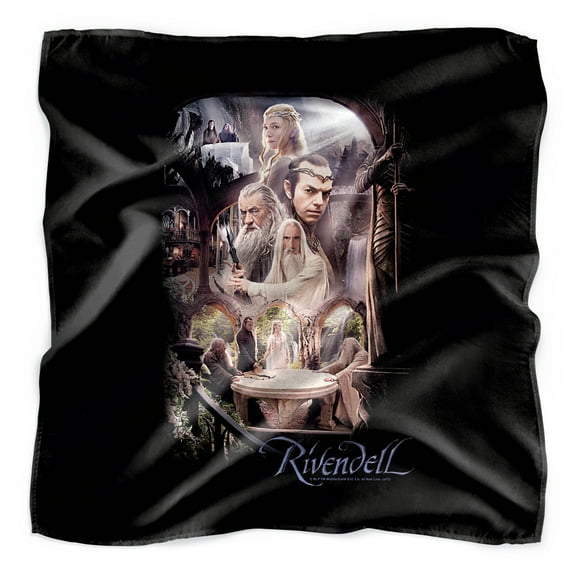 The Hobbit Rivendell Bandana (21 in x 21 in)