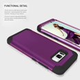 thumbnail image 5 of Phone Case for Samsung Galaxy S8 Hard Cover Shockproof Soft Silicone Bumper Hybrid Three Layer Defender Heavy Duty Protective Cell Accessories Glaxay S 8 8S Edge SM-G950U Cases Women Girl Dark Purple, 5 of 13