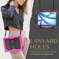 thumbnail image 5 of XYX For iPad Air 13 inch Case (2025 M3/2024 M2), 3in1 Heavy Duty Shockproof Tablet Case with Stand, Shoulder Strap, Rose, 5 of 7