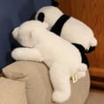 thumbnail image 2 of Almohada Kawaii cómoda de felpa de Animal suave, oso Polar, oso marrón, Panda tumbado en el muñeco de peluche, almohada para decorar la habitación, 2 of 5