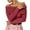 Red, variant on biudgviw Lounge Sweater for Women Soft Stretch Long Sleeve Folded Off-Shoulder Going out Shirts Fashion Knit Sweater Tops