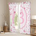 thumbnail image 3 of Manfei Pink Ribbon Love Blackout Curtains Set of 2 (52x84 Each) For Kids,Letter B Monogram Window Curtains, 3 of 7