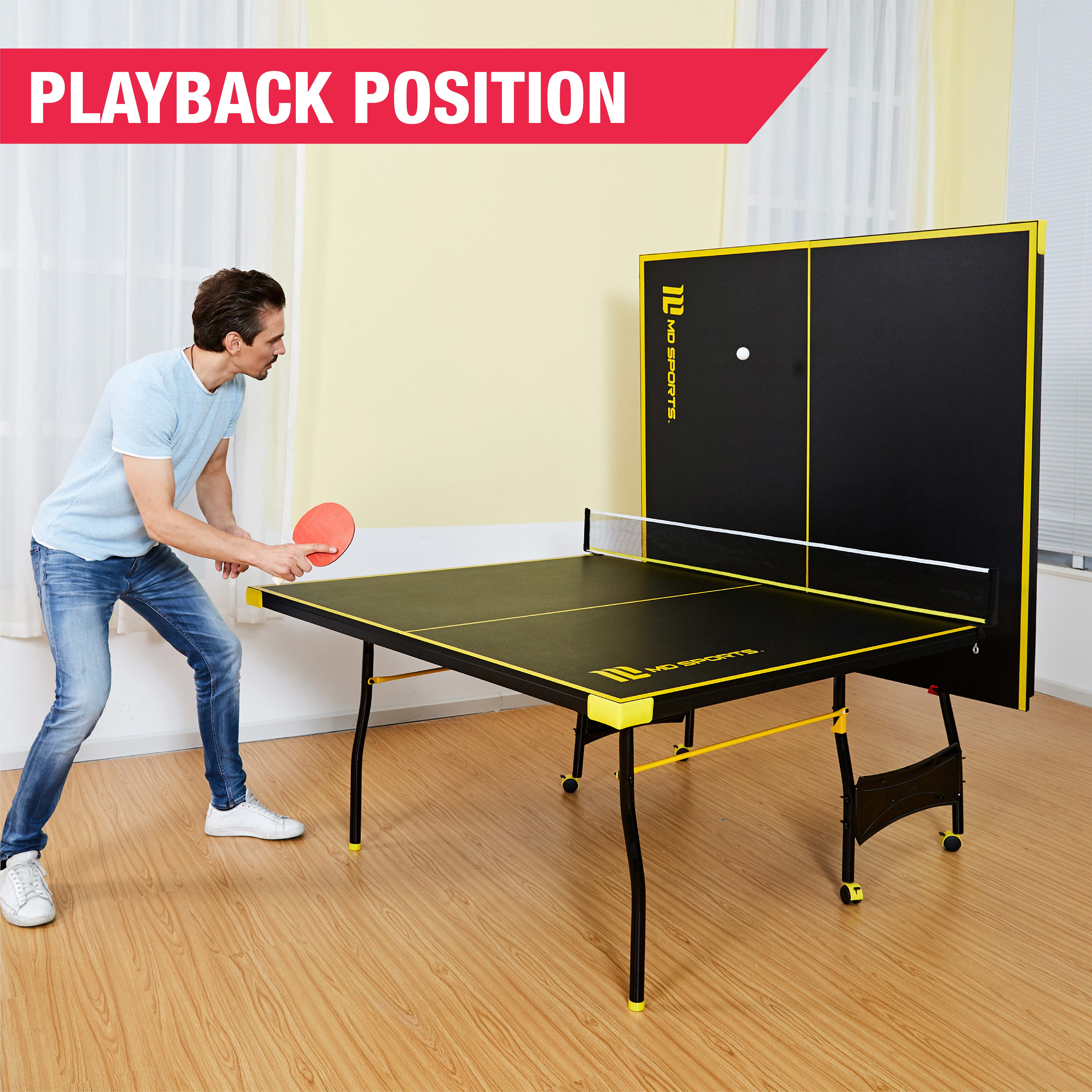 Ping Pong Fury Regulation Size Tennis Table W/ 4 Rackets and 6 Ping Po –  Tuesday Morning