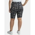 thumbnail image 4 of Terra & Sky Women’s Plus Size Bike Shorts, 10" Inseam, 2-Pack, Sizes 0X-5X, 4 of 7