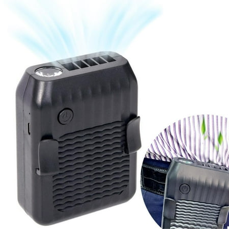 

Portable Waist Fan with Night Lights Hand Free Neck Fan Multifunctional USB Charging Hanging Waist Clip Fan