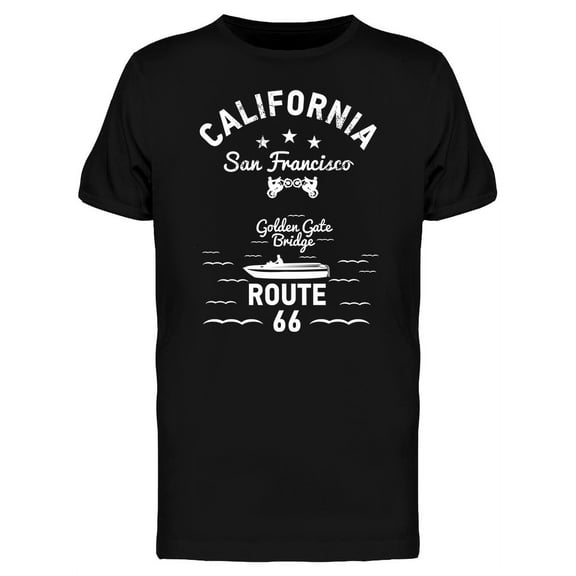 San Francisco California Route T-Shirt Men -Image by Shutterstock, Male 4X-Large